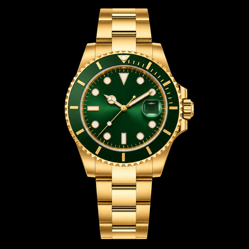 Diver Style Gold Watch