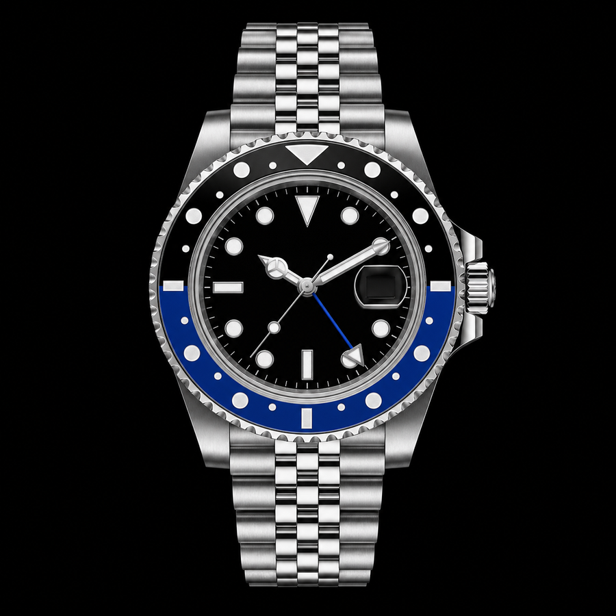 Dual Time Steel Watch