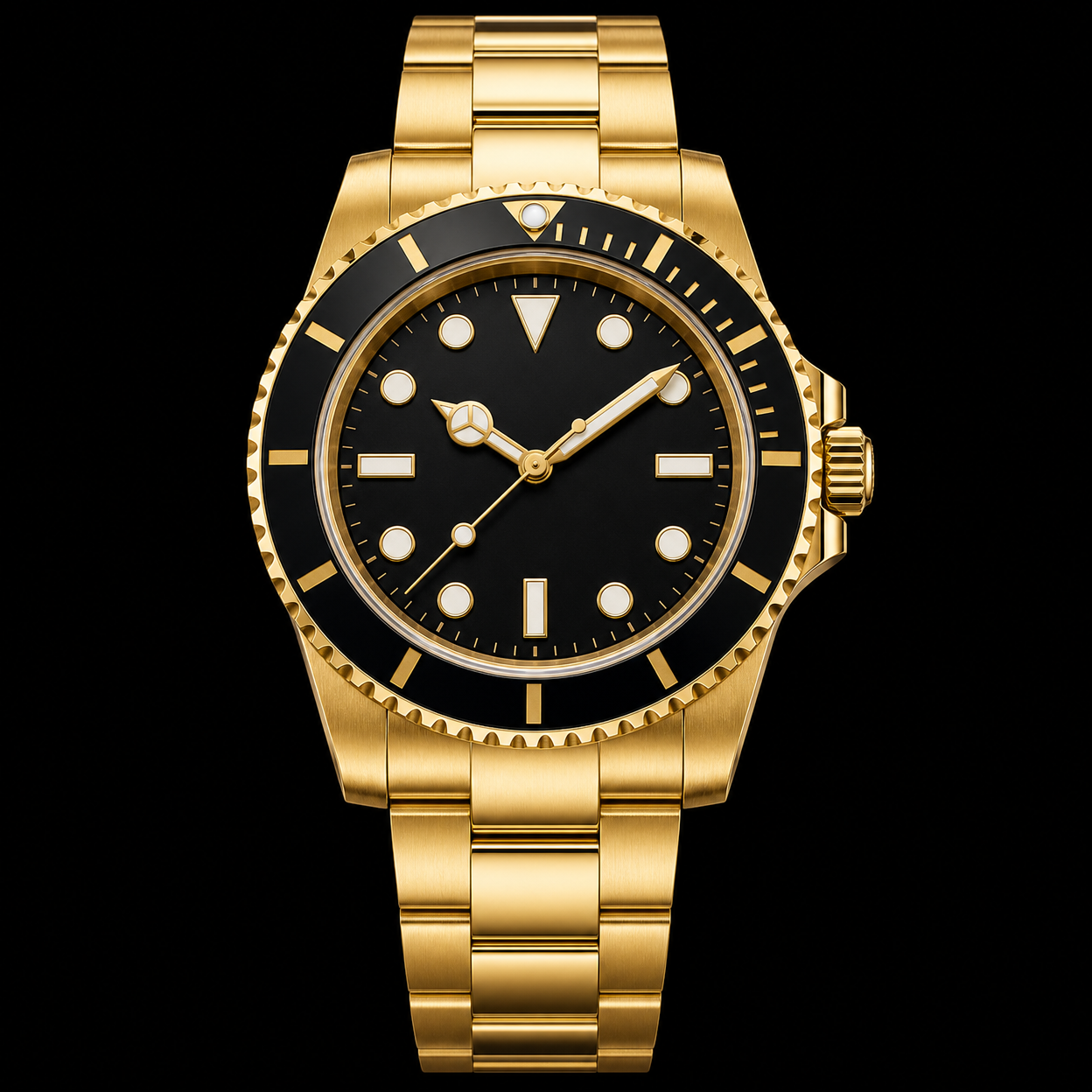 Diver Style Gold Watch